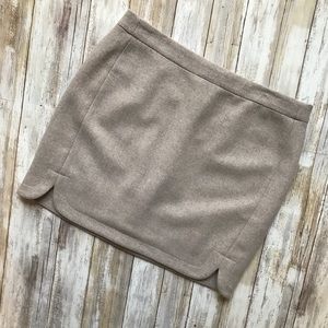 J Crew Factory Shirt Tail Wool Mini NWT